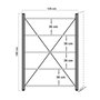 Hanah Home Cosmo Fix Estantería Industrial Pino Atlántico y Negro